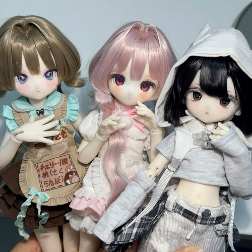 【二仓】糖果星系甘蔗体高6分素体身体sd全套pvc裸娃小喵汪