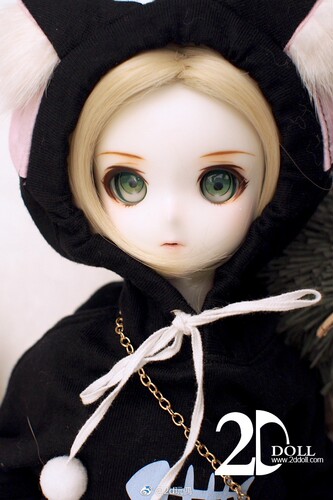bjd-2d男女山竹卡通头球形关节