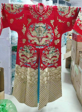 祥龙牌软绉龙套衣 庙用龙袍大旗服装 戏曲龙套服装侍从卫士戏服