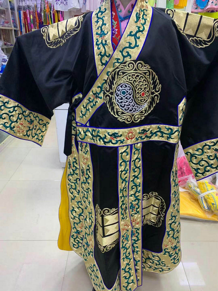 京剧戏剧戏曲服装三国演义诸葛亮戏服好大缎真丝高档八卦衣