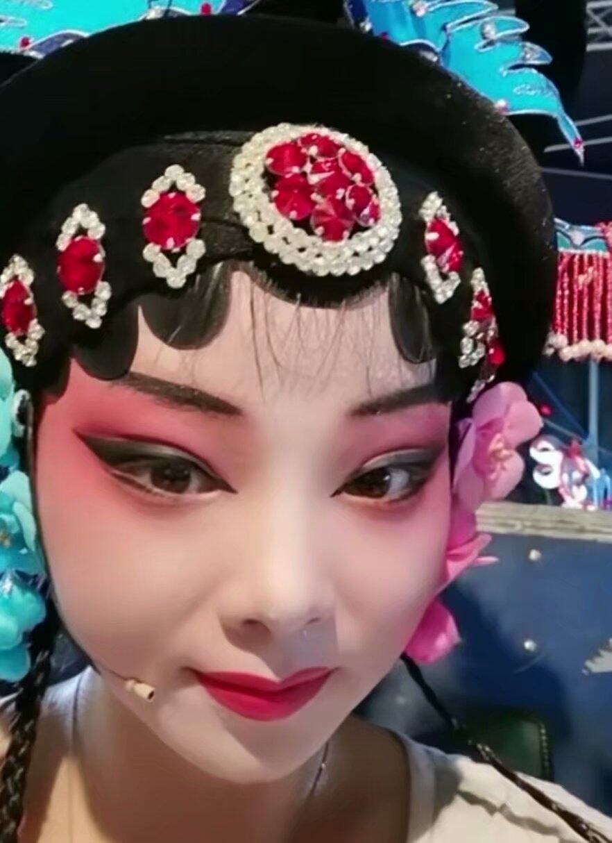 戏曲包头用品 京剧戏曲戏剧青衣花旦头饰双光水钻头面泡子组合