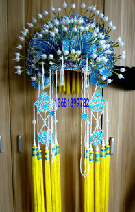 梅派凤冠 真丝双绉点绸凤冠 高档凤冠 贵妃醉酒凤冠