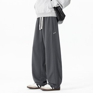 潮流百搭坠感阔腿拖地长裤 新款 男韩版 宽松休闲裤 卫裤
