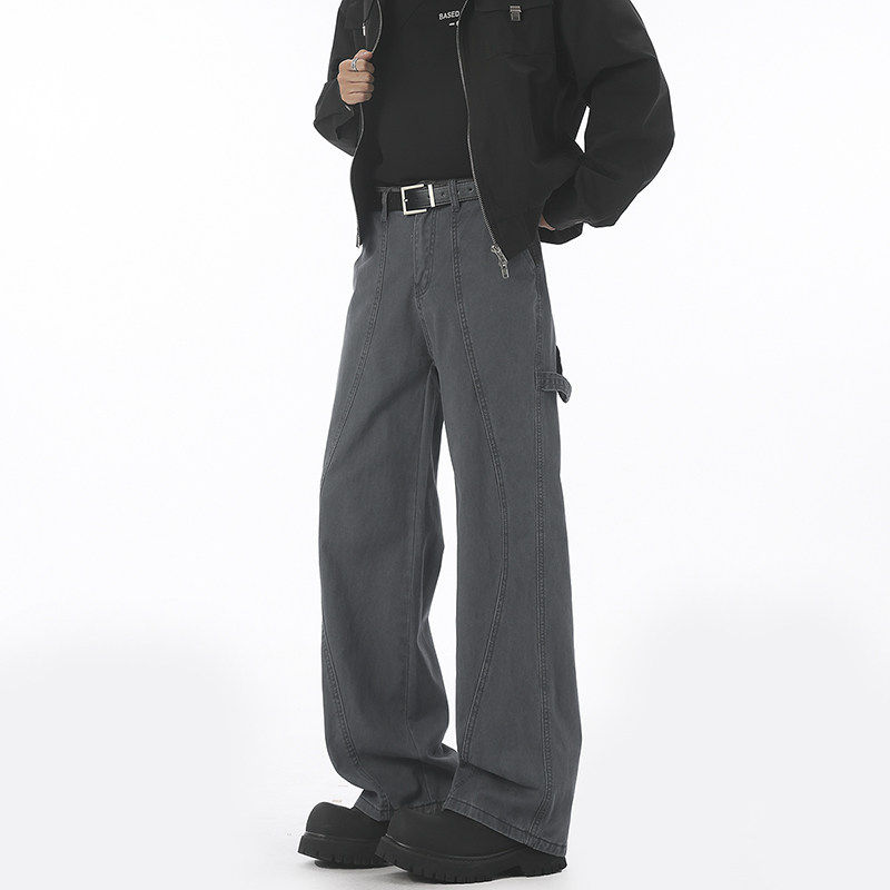 秋冬新款纯棉半橡筋纽扣皮带款百搭长裤,男装,牛仔裤,淘宝优惠券,粉丝福利购,淘宝优惠卷