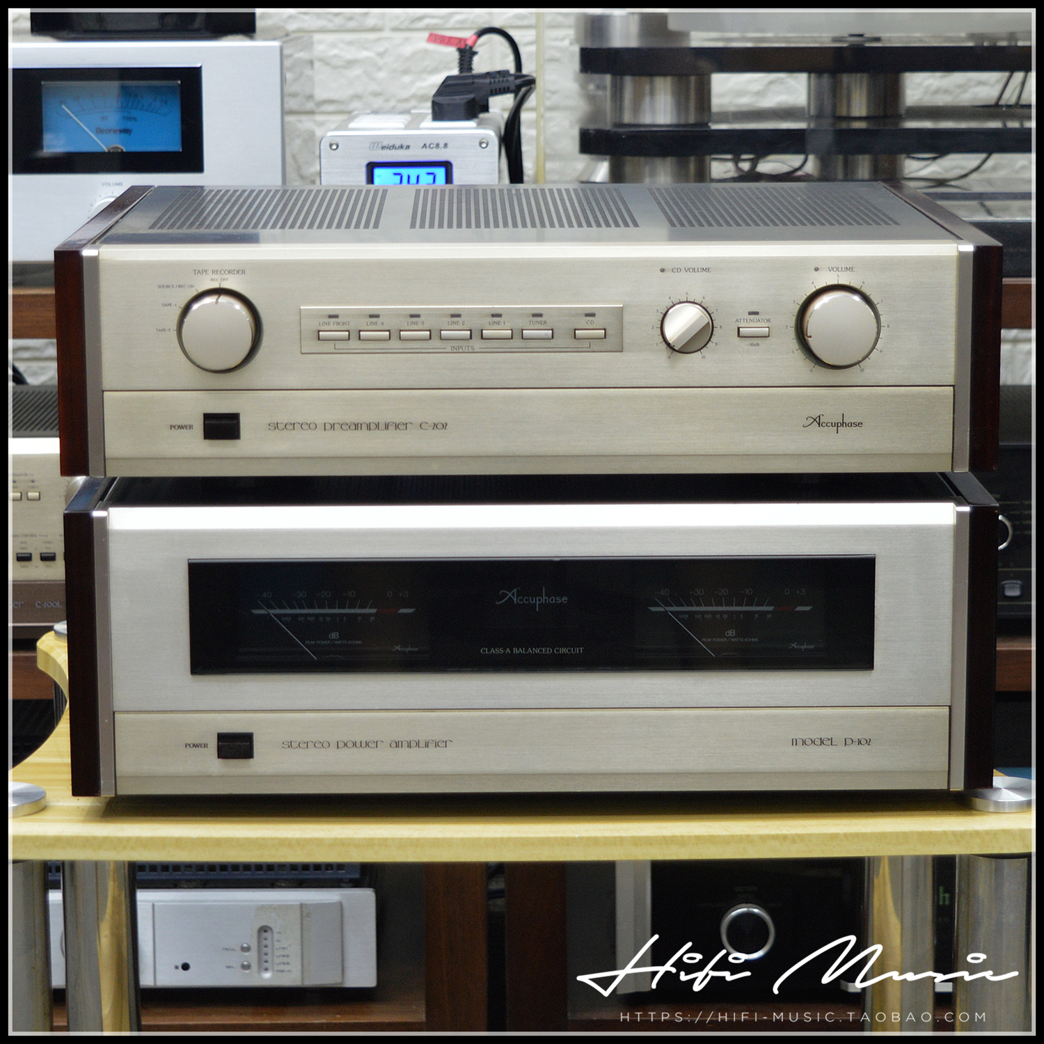 二手原装日本进口 Accuphase/金嗓子C-202/P-102 HIFI前后级功放
