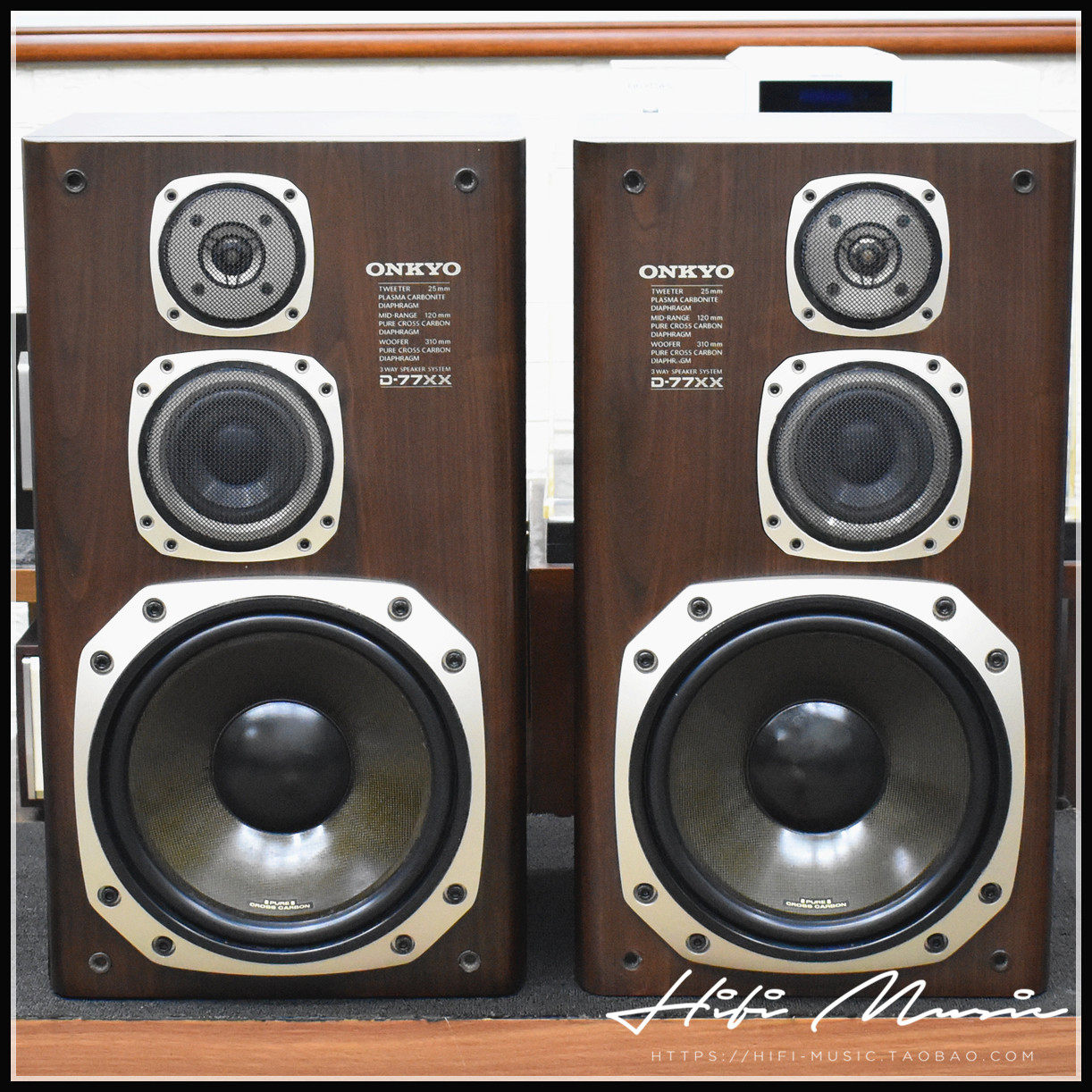 二手原装日本ONKYO/安桥 D-77XXX大动态HIFI书架音箱进口音箱10寸