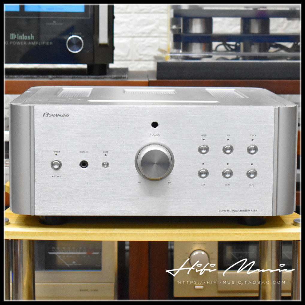 二手原装国产精品山灵A300大功率发烧HIFI功放机前胆后石合并功放