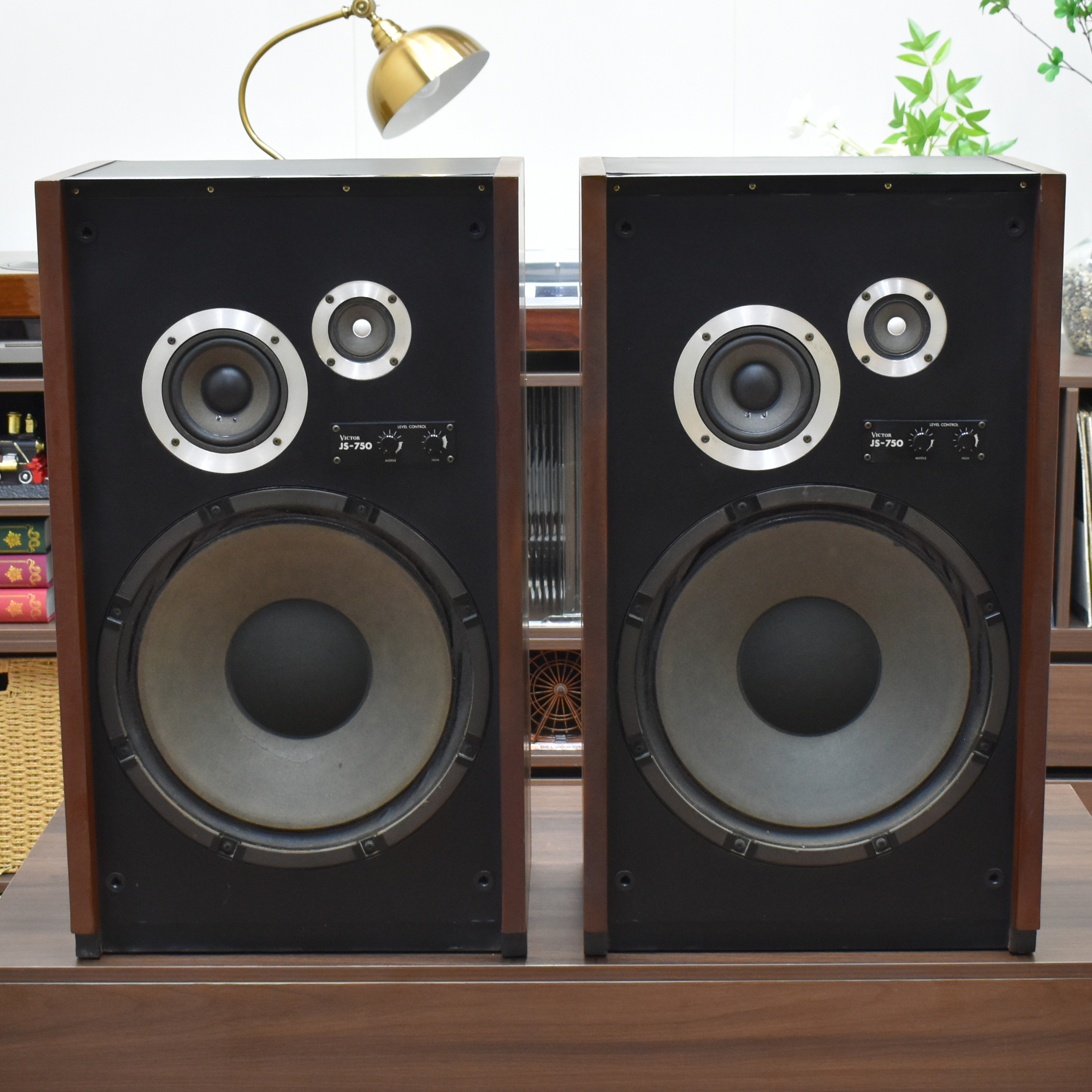二手原装日本胜利JS-750书架音箱
