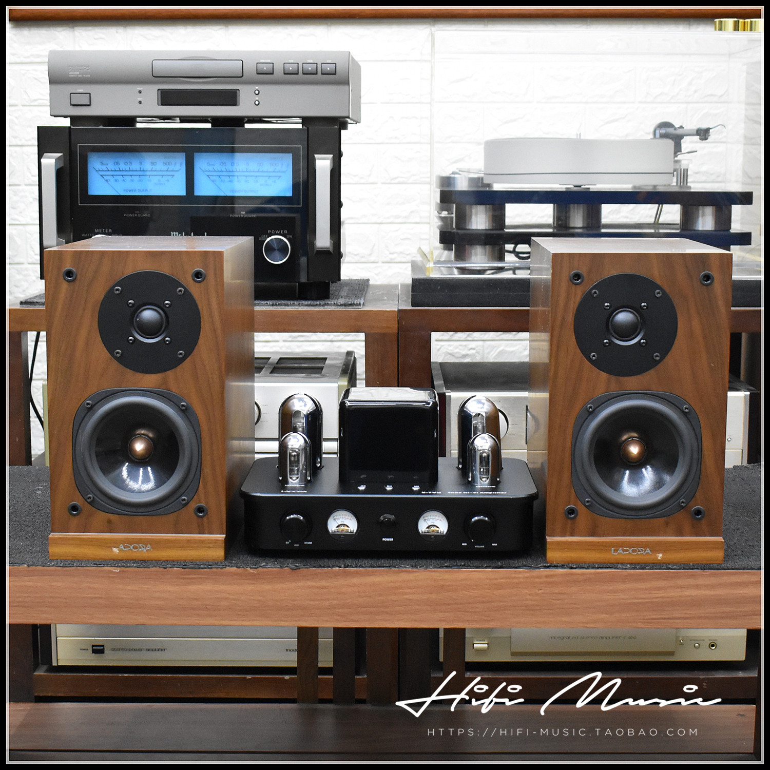 二手国货精品 LAPOPA X-7VU hifi发烧电子管组合 发烧书架音箱