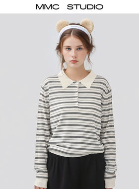 MMCM家法式复古学院风羊毛羊绒翻领套头长袖针织衫毛衣外套上衣女