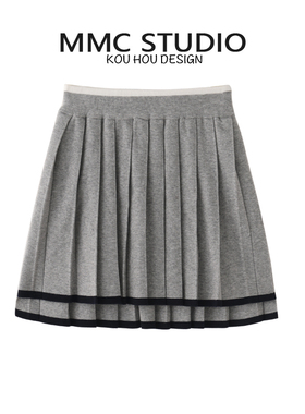 MMC TB学院风英伦风时尚气质减龄条纹半身裙短裙针织裙2025新款女