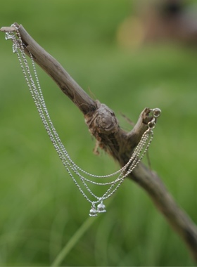 幸福铃兰花朵纯银925手链手工定制女生手环手镯小清新素银送礼物