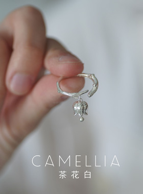 小众设计纯银花朵戒指文艺