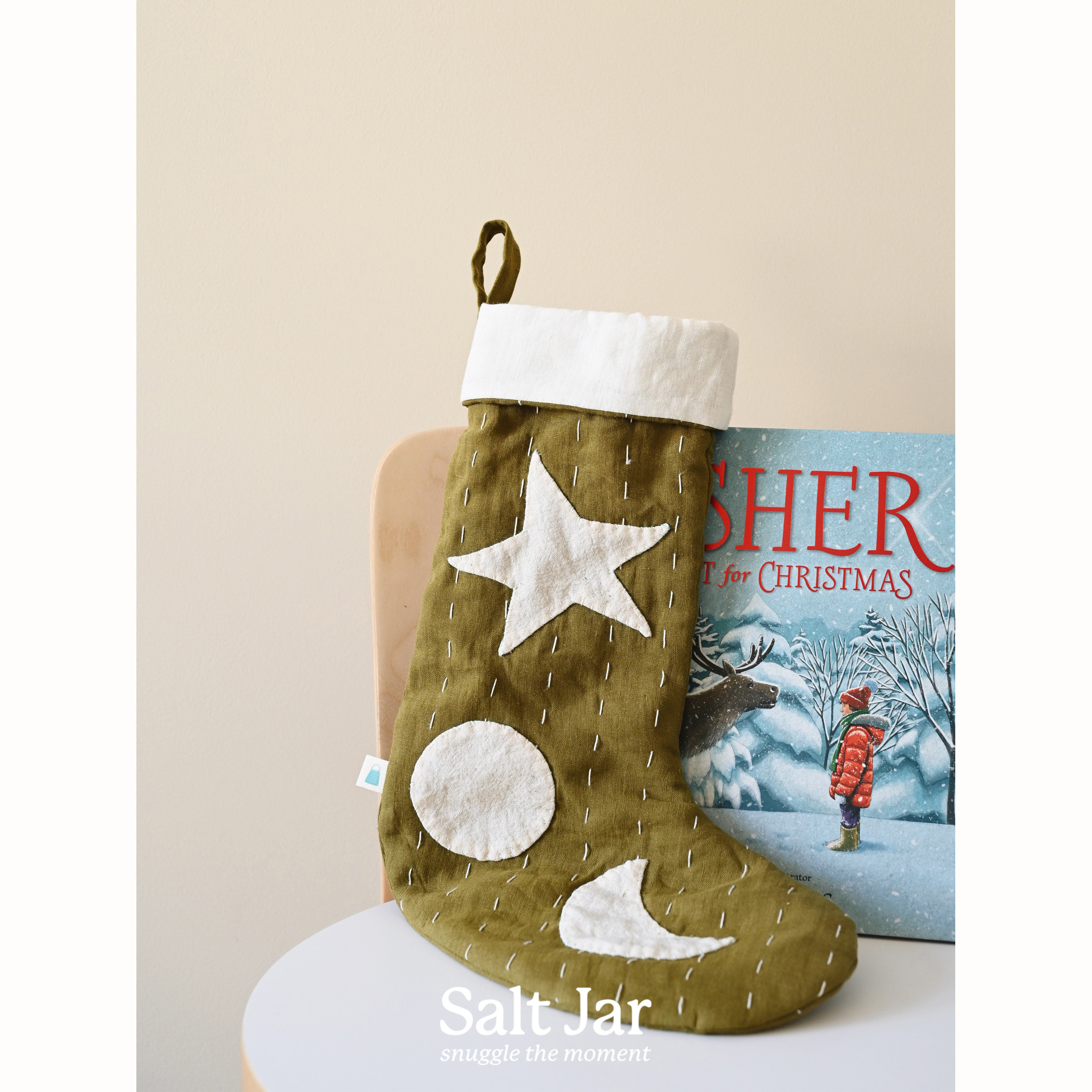 盐巴手作 限量2025年圣诞节日儿童礼物袜 手工绗缝拼布袜家居装饰,节庆用品/礼品,圣诞装饰品,淘宝优惠券,粉丝福利购,淘宝优惠卷