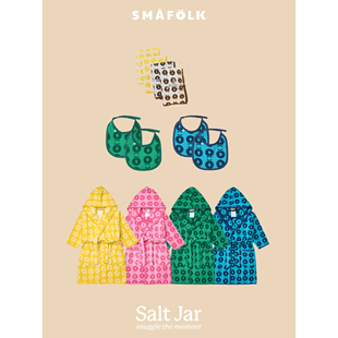 salt jar选品 smafolk丹麦婴童苹果纱布巾围兜浴巾浴袍