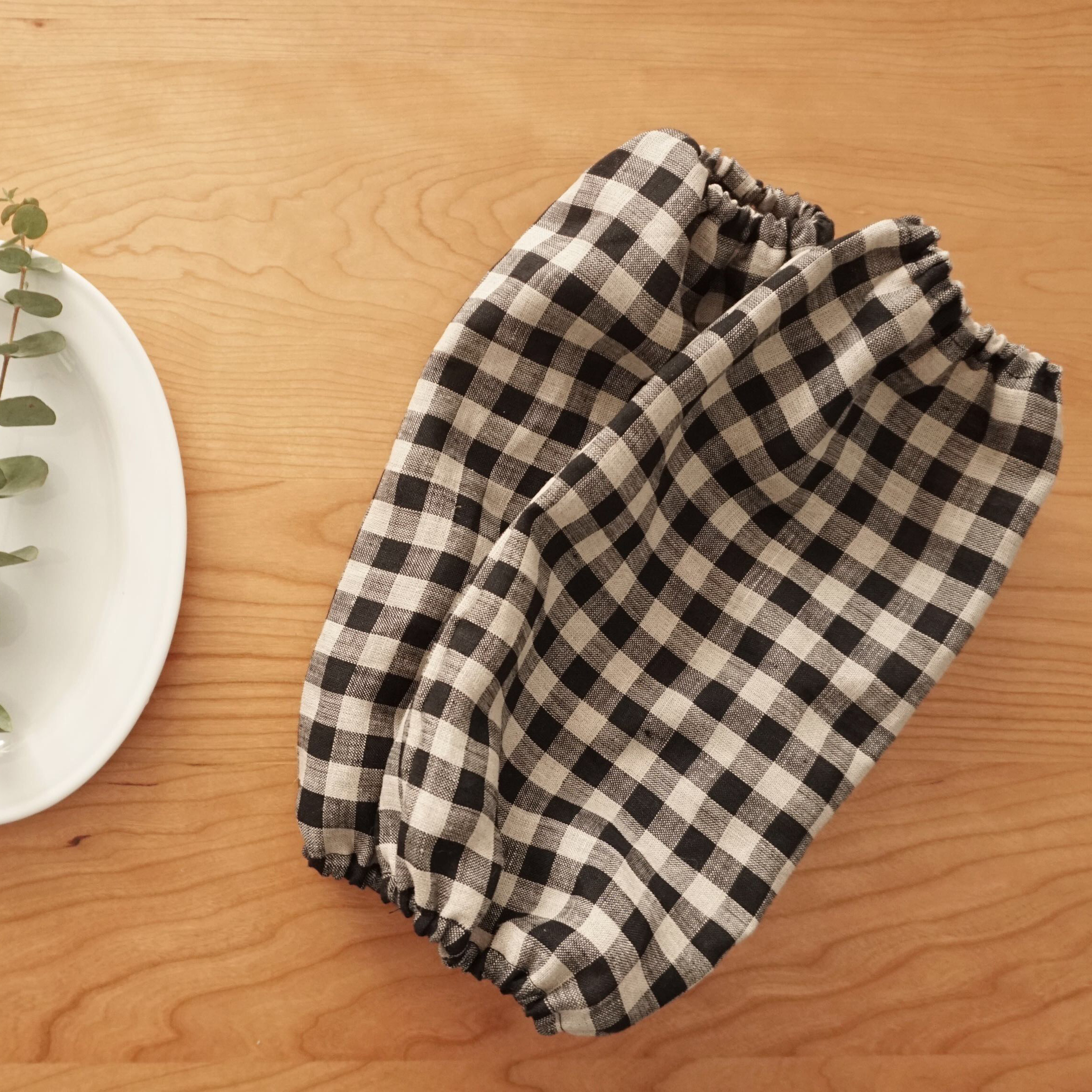 盐巴手作 亚麻格子舒适袖套女士清扫办公厨房礼物袖套可定制 包邮,家庭/个人清洁工具,袖套,淘宝优惠券,粉丝福利购,淘宝优惠卷