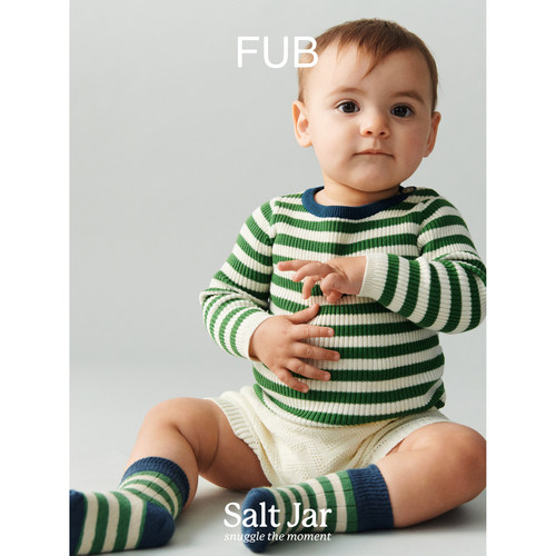salt jar选品 fub26春夏baby有机棉针织短袖长袖包屁衣罗纹