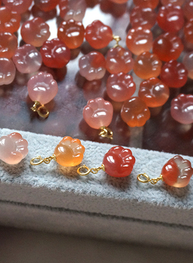 小猫爪项坠滴溜一物一图南红玛瑙