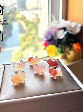 天然玛瑙可爱软萌吊坠手链坠