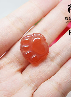 diy萌萌招财糖果玛瑙心形猫爪