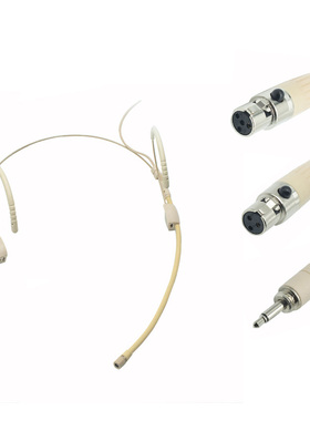 无线接收器舞台演出唱戏肤色隐形话筒34孔螺纹耳麦腰包小头麦克风