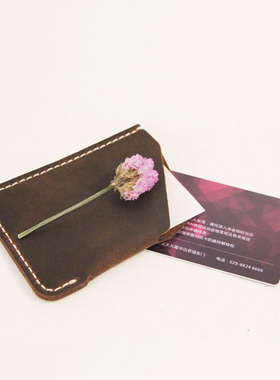 李桂兰堂 纯手工皮具头层皮 零钱袋卡包 名片夹商务休闲卡套