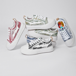 闪电风暴休闲风高跟胶粘时尚休闲情侣低帮运动鞋