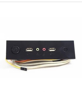 电脑机箱 光驱位 前置面板 2*USB+2*音频 支持AC97/HD 带0.7m线