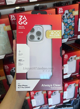 ZAGG全透明手机壳适用苹果16ProMax手机壳晶透磁吸MagSafe磁吸充电iPhone16pro全包防摔保护套