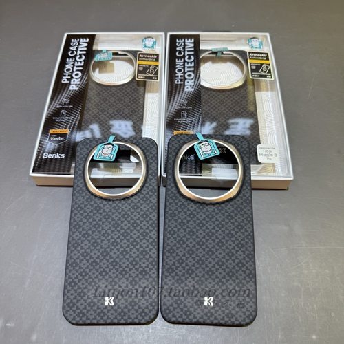【菱格】Benks适用荣耀magic8Pro凯芙拉手机壳磁吸magic8保护套凯夫拉碳纤维简约超薄防摔壳钢化膜镜头膜
