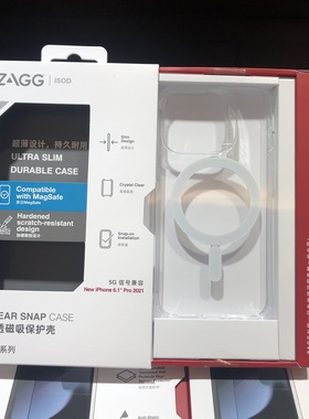 ZAGG手机壳磁吸壳14promax防摔保护壳13pro防摔壳晶透磁吸