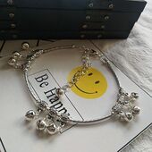 跳舞蹈藏银铃铛脚链女韩版 简约复古民族风复古时尚 男手工森系学生