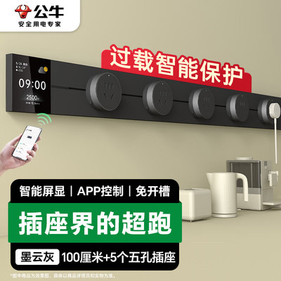 轨道插座带轨道插座开关智能家用