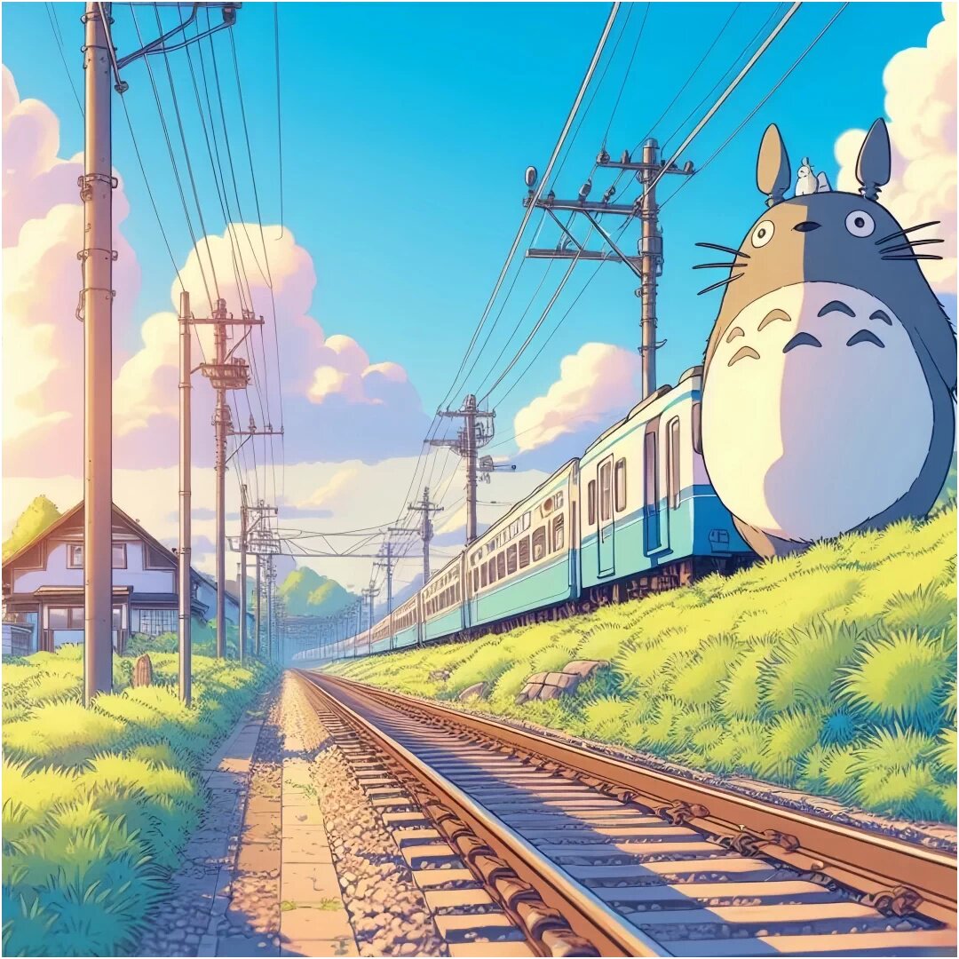 定制壁画卡通龙猫壁画儿童房墙纸墙布卧室客厅动漫背景墙壁纸创意