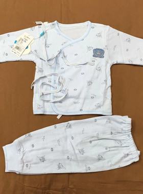 S6034初生儿内衣婴儿装合同套奶哺衣系带套装宝宝装内衣开裆0岁