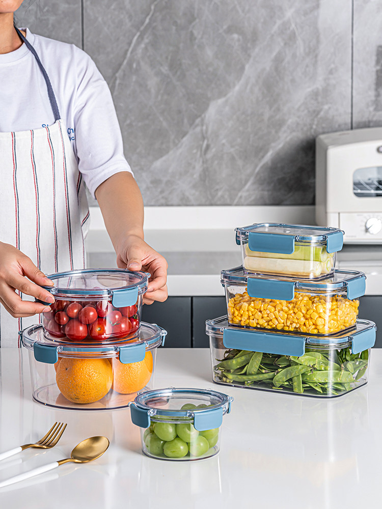 Jianxia Fresh-Keeping Box, Household Food-Grade Plastic Sealed Box, Kitchen Thickened Transparent Storage Box, Rectangular Shape for Refrigerator Use — image 3