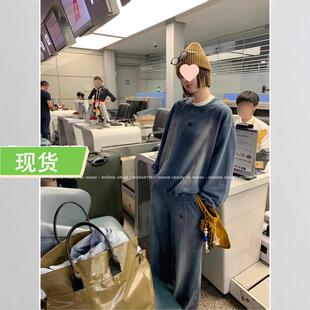 Mona家 复古小众设计感卫衣上衣外套 高腰裤子套装女小个子2025新