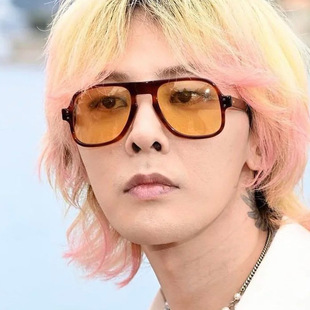 米钉个性太阳镜2024新款权志龙GD同款墨镜欧美蛤蟆飞行员太阳眼镜