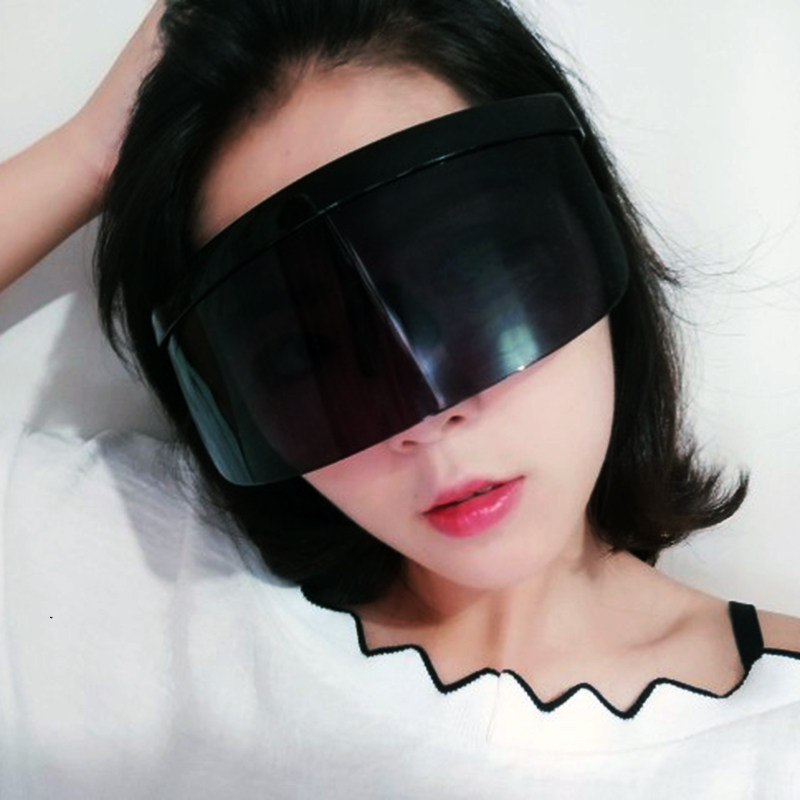 骑车防风连体太阳镜女潮酷墨镜防飞沫面具护目眼镜安全 防护面罩