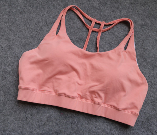 满包邮锦纶大码运动文胸 减震背心式健身内衣 跑步BRA有插片