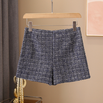夏季简约潮流高腰雪花点短裤