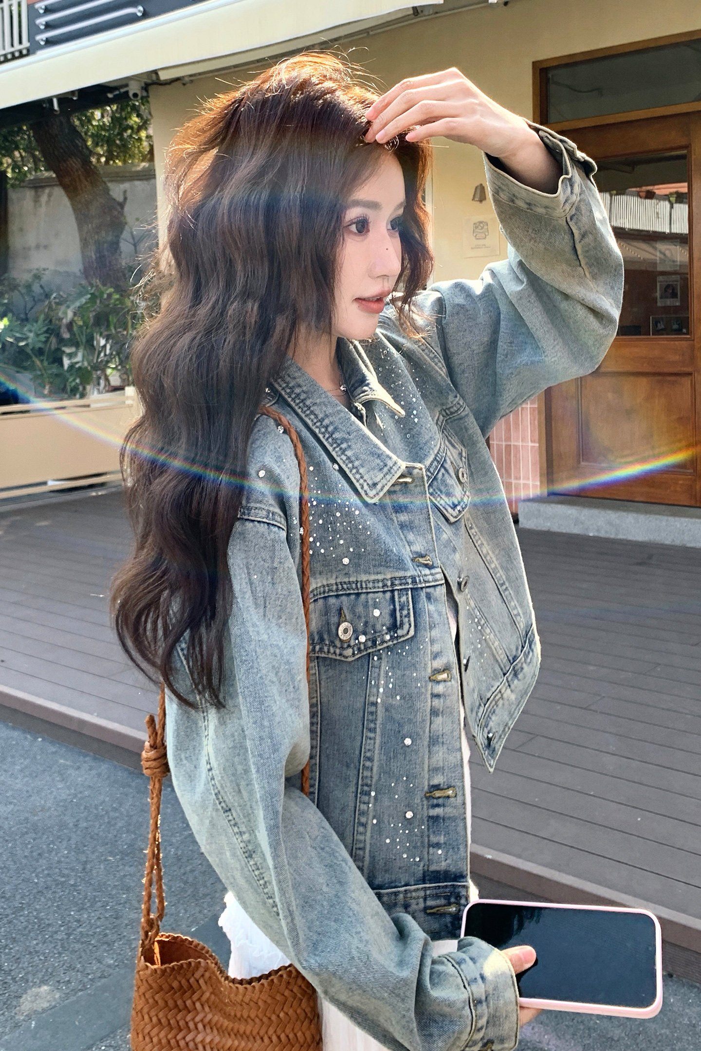 【大货已出】26年满钻重工牛仔外套2B175-8489-P175控288,女装短外套,浙宝229