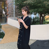 大货已出东大门重工艺宽松显瘦双排扣连衣裙229-8158P125控188，女装连衣裙，浙宝229