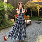 【新款】25年夏格子连衣裙229-8337-P135控198，女装连衣裙，浙宝229