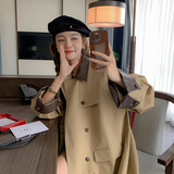 美拉德卡其色风衣外套女春秋2025新款高级感超好看中长款工装大衣，女装风衣，浙宝229