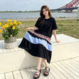 大货已出拼接连衣裙2B175-8528-P135控218，女装连衣裙，浙宝229