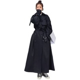 高级感英伦风黑色风衣外套女春秋2025年新款超火好看长款宽松大衣，女装风衣，浙宝229