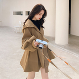 卡其色连帽短款风衣外套女小个子春秋2025年新款春装时尚气质上衣，女装风衣，浙宝229