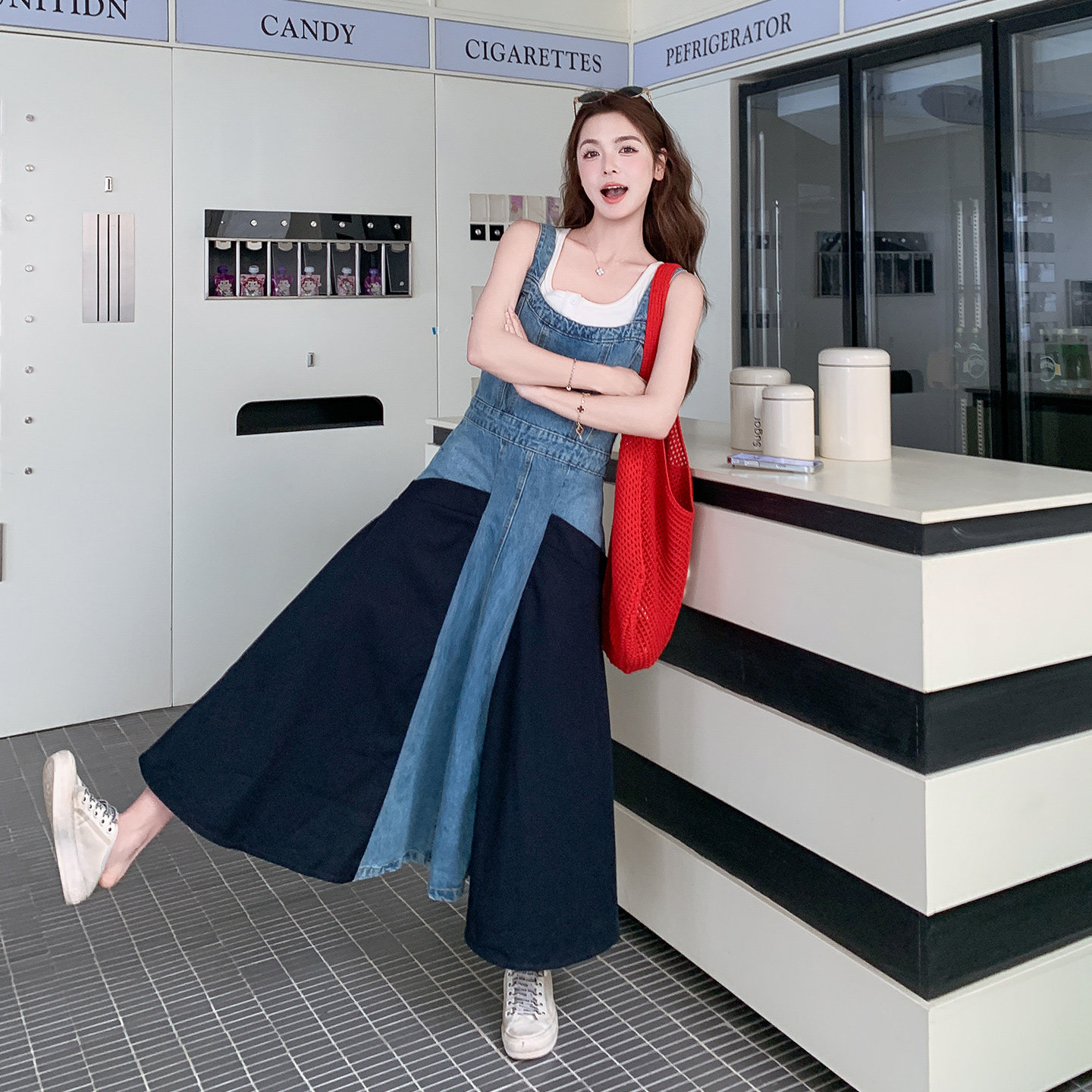 【大货】超高品质牛仔背带裙拼接单件2B175-8502-P165控268，女装连衣裙，浙宝229