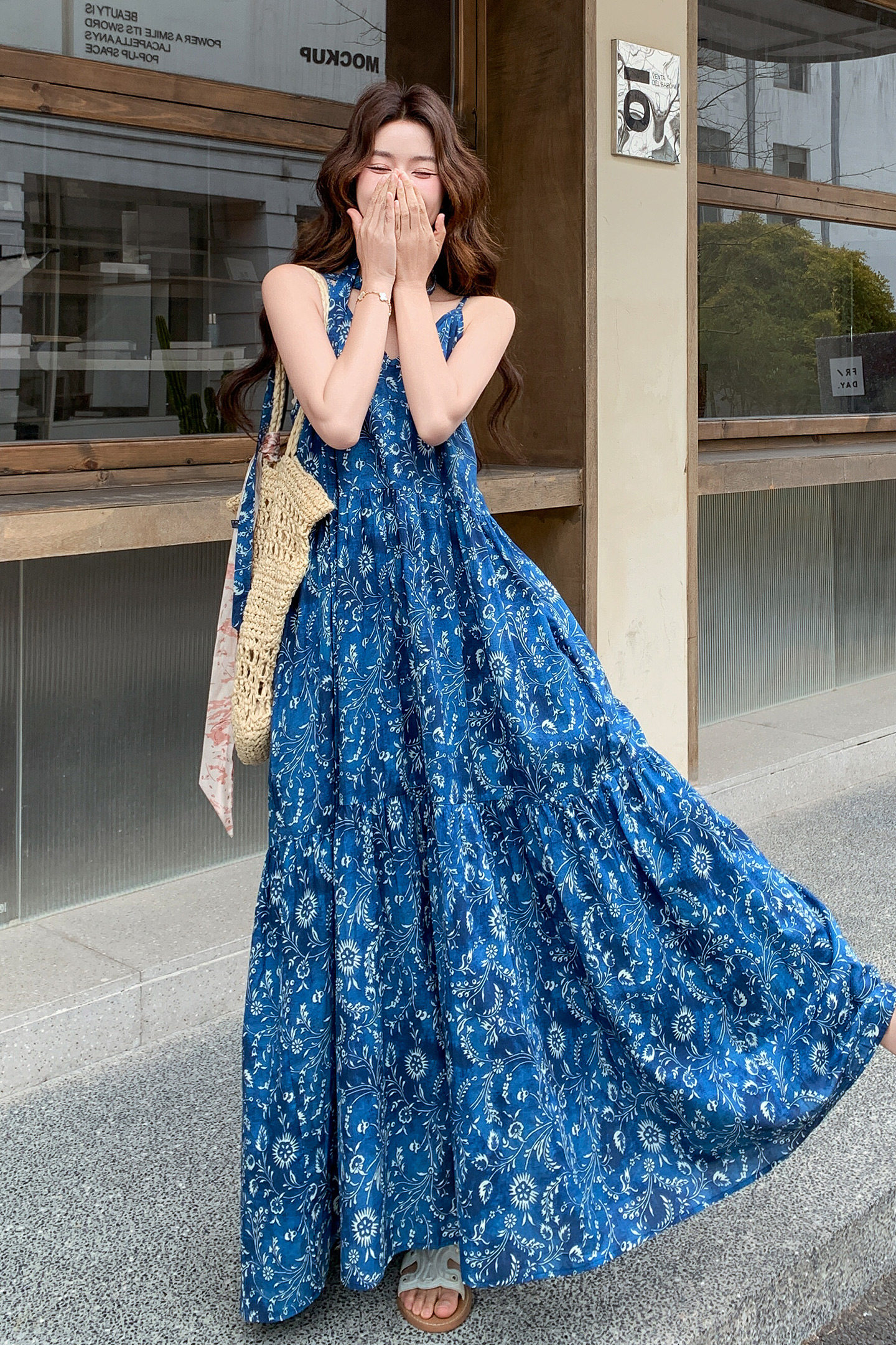 【大货已出】夏天蓝色连衣裙2B175-8496-P140控228,女装连衣裙,浙宝229